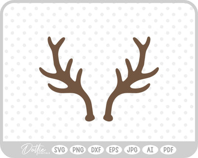 Deer Buck Stag Antlers SVG DottieDigitals 