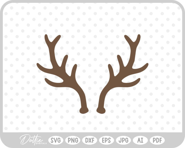 Deer Buck Stag Antlers SVG DottieDigitals 