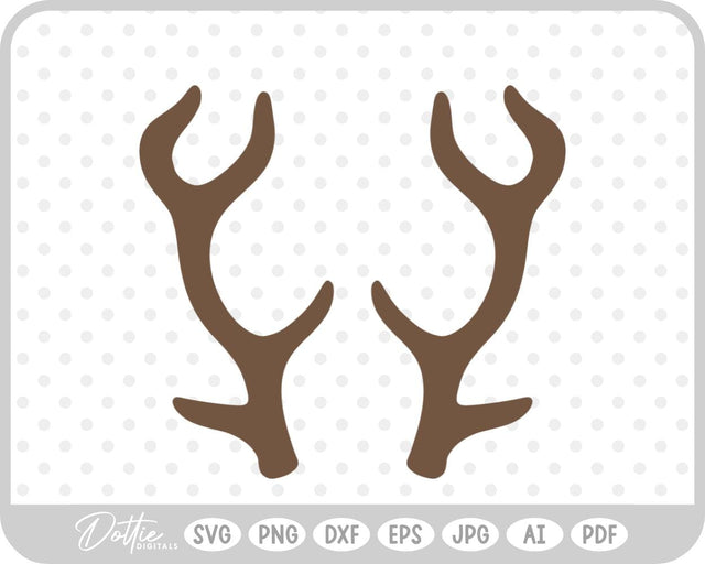 Deer Buck Stag Antlers SVG DottieDigitals 