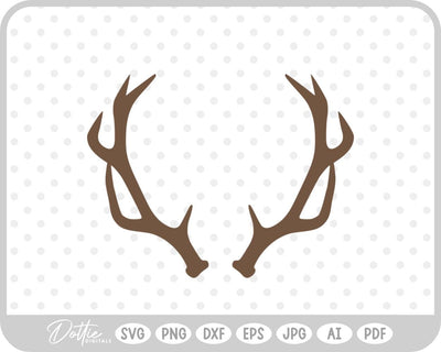 Deer Buck Stag Antlers SVG DottieDigitals 