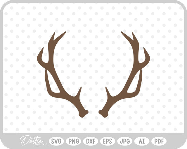 Deer Buck Stag Antlers SVG DottieDigitals 