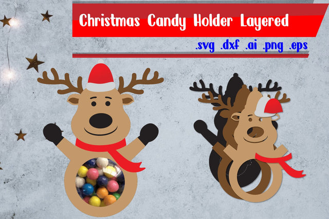 Deer Candy Holder | Christmas Candy Dome 3D Paper zafrans studio 