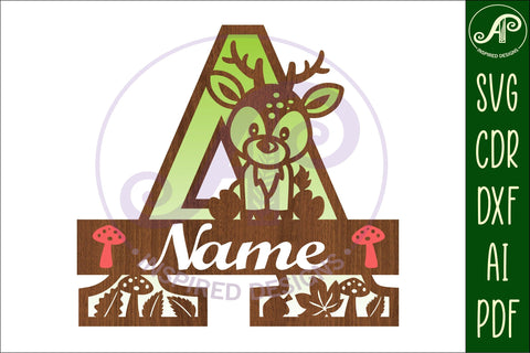 Deer Capital Monogram Letter A SVG SVG APInspireddesigns 