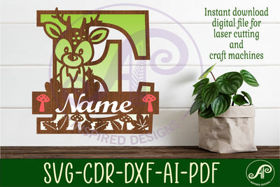 Deer Capital Monogram Letter E SVG SVG APInspireddesigns 