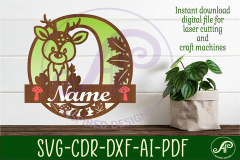 Deer Capital Monogram Letter O SVG SVG APInspireddesigns 