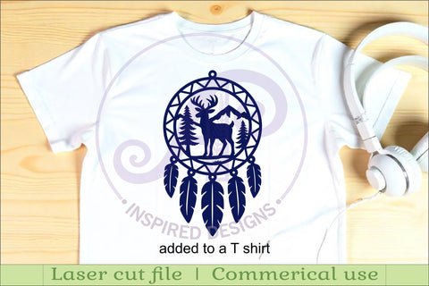 Deer Dreamcatcher Laser Cut File, Wild Animal Wall Art SVG SVG APInspireddesigns 