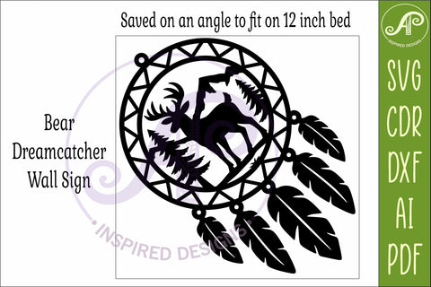 Deer Dreamcatcher Laser Cut File, Wild Animal Wall Art SVG SVG APInspireddesigns 