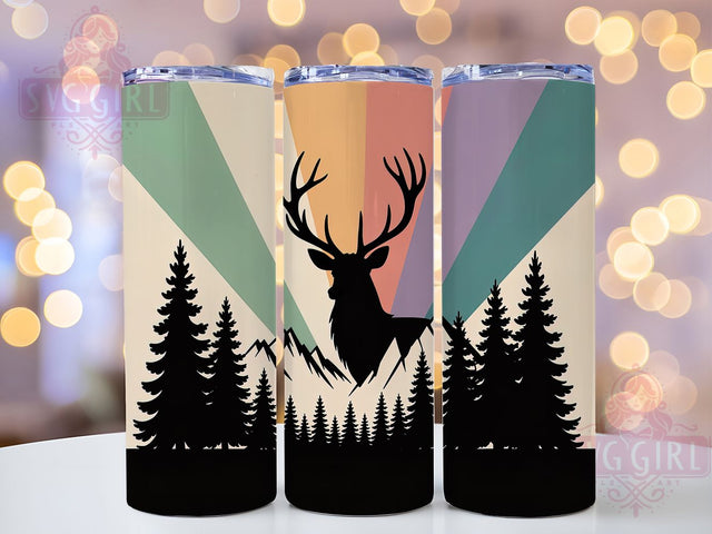 Deer Forest Wildlife 20oz Tumbler, Wildlife Gift, Sublimation Wrap, Nature Lover Mug, 20oz Tumbler Design, Deer PNG, Forest Animal Theme Sublimation SvggirlplusArt 