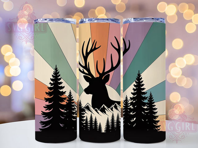 Deer Forest Wildlife 20oz Tumbler, Wildlife Gift, Sublimation Wrap, Nature Lover Mug, 20oz Tumbler Design, Deer PNG, Forest Animal Theme Sublimation SvggirlplusArt 
