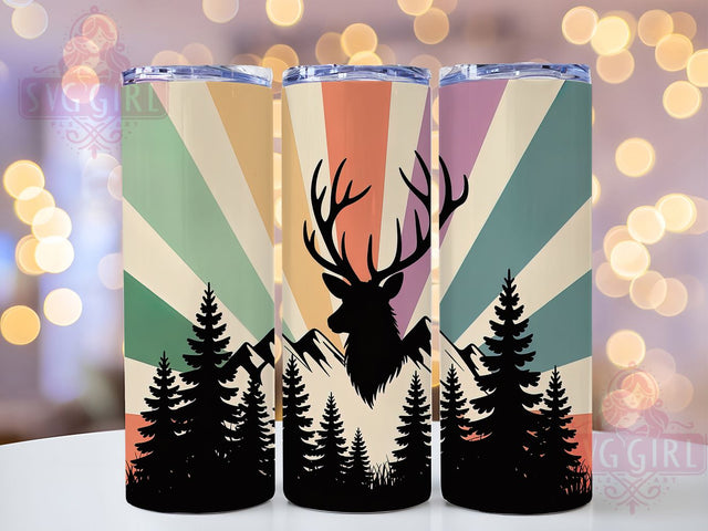 Deer Forest Wildlife 20oz Tumbler, Wildlife Gift, Sublimation Wrap, Nature Lover Mug, 20oz Tumbler Design, Deer PNG, Forest Animal Theme Sublimation SvggirlplusArt 