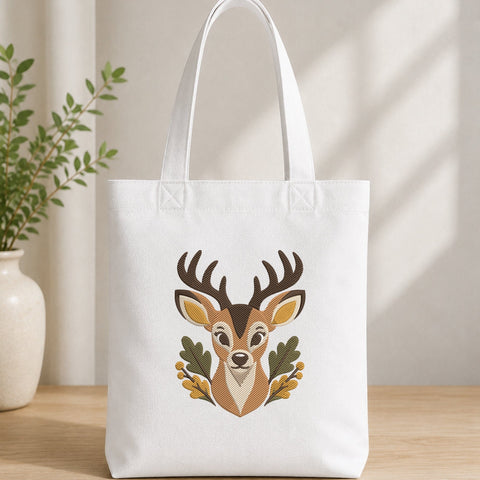 Deer Head Embroidery Design – Woodland Buck Machine Embroidery File, Rustic Deer Antlers Fall Forest Animal Design Embroidery/Applique DESIGNS PatternFeed8 