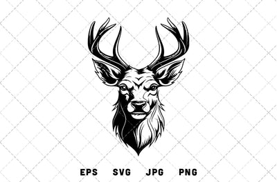 Deer Head Mascot Graphics - JPG, SVG, PNG, EPS - Digital Download with Commercial License for Cricut, Silhouette, Scan N Cut Crafting SVG Loveleen Kaur 