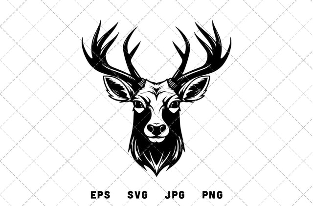 Deer Head Mascot Graphics - JPG, SVG, PNG, EPS - Digital Download with Commercial License for Cricut, Silhouette, Scan N Cut Crafting SVG Loveleen Kaur 