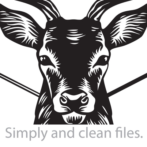 Deer head with antlers and crossed arrows SVG TribaliumArtSF 