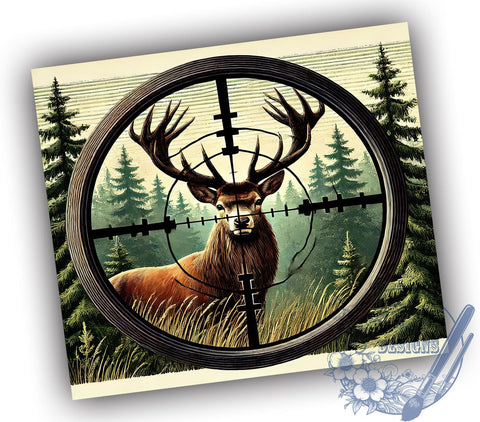 Deer Hunter 20oz Tumbler Wrap, Deer Hunter, Hunting Tumbler, Tumbler Wrap, 20oz Sublimation, Outdoor Decor, Gift for Hunter, Camo Design Sublimation ToriDesigns 