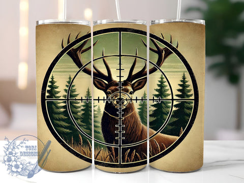 Deer Hunter 20oz Tumbler Wrap, Deer Hunter, Hunting Tumbler, Tumbler Wrap, 20oz Sublimation, Outdoor Decor, Gift for Hunter, Camo Design Sublimation ToriDesigns 