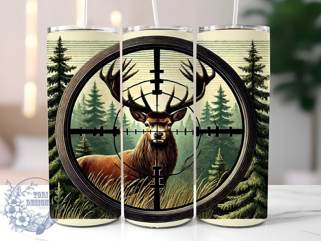 Deer Hunter 20oz Tumbler Wrap, Deer Hunter, Hunting Tumbler, Tumbler Wrap, 20oz Sublimation, Outdoor Decor, Gift for Hunter, Camo Design Sublimation ToriDesigns 