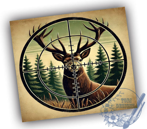 Deer Hunter 20oz Tumbler Wrap, Deer Hunter, Hunting Tumbler, Tumbler Wrap, 20oz Sublimation, Outdoor Decor, Gift for Hunter, Camo Design Sublimation ToriDesigns 