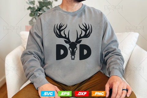 Deer Hunter Dad Svg Png, Fathers Day svg, Deer Hunting Svg, Hunting Gifts, Deer Head Skull, Hunting Season Svg, Svg Files For Cricut SVG DesignDestine 