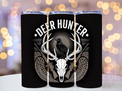 Deer Hunter Outdoors 20oz Tumbler, Deer Hunter, Tumbler Wrap, Sublimation Design, 20oz Tumbler, Outdoor Theme, Wildlife Art Sublimation SvggirlplusArt 
