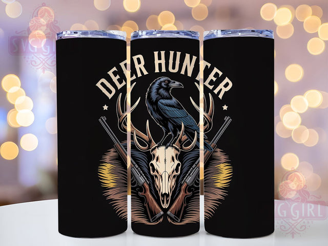 Deer Hunter Outdoors 20oz Tumbler, Deer Hunter, Tumbler Wrap, Sublimation Design, 20oz Tumbler, Outdoor Theme, Wildlife Art Sublimation SvggirlplusArt 
