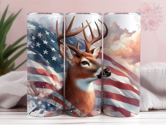 Deer Hunting 20 Oz Skinny Tumbler, Straight Tapered Tumbler PNG File, Instant Digital Download PNG, Straight & Tapered Tumbler Wrap PNG Sublimation Li Zamperini 