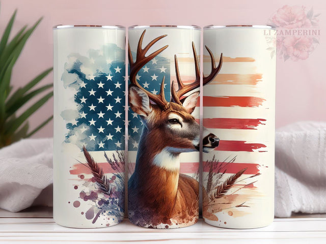 Deer Hunting 20 Oz Skinny Tumbler, Straight Tapered Tumbler PNG File, Instant Digital Download PNG, Straight & Tapered Tumbler Wrap PNG Sublimation Li Zamperini 