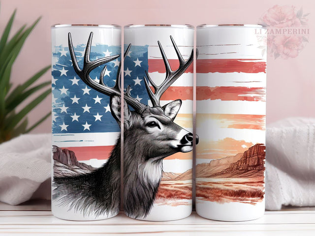 Deer Hunting 20 Oz Skinny Tumbler, Straight Tapered Tumbler PNG File, Instant Digital Download PNG, Straight & Tapered Tumbler Wrap PNG Sublimation Li Zamperini 