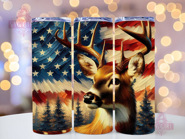 Deer Hunting 20 Oz Skinny Tumbler Sublimation StraightTapered Tumbler PNG File Digital Download, Deer Wrap PNG Sublimation Design Sublimation SvggirlplusArt 