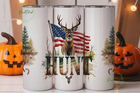 Deer Hunting 20oz Tumbler Wrap Sublimation PixelChick 