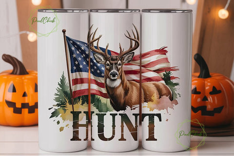 Deer Hunting 20oz Tumbler Wrap Sublimation PixelChick 
