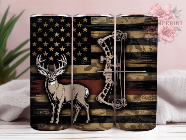 Deer Hunting Bow Tumbler Wrap, Bow Hunting Tumbler, Deer Hunting Tumbler, 20oz Tumbler Sublimation, Hunting Tumbler Design, Outdoor Tumbler Wrap, Hunting Gift Tumbler Sublimation Li Zamperini 