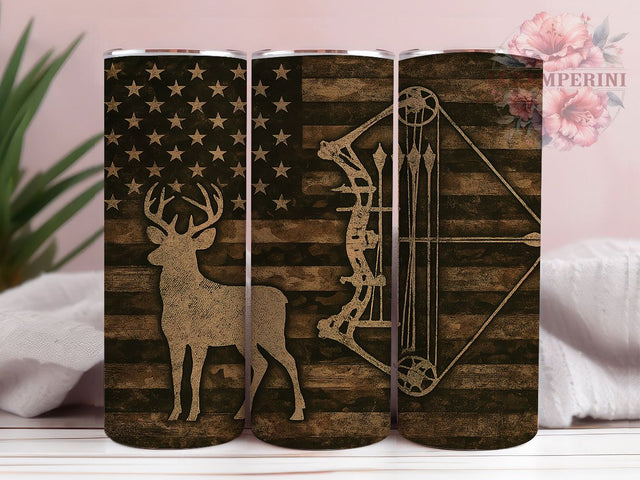 Deer Hunting Bow Tumbler Wrap, Bow Hunting Tumbler, Deer Hunting Tumbler, 20oz Tumbler Sublimation, Hunting Tumbler Design, Outdoor Tumbler Wrap, Hunting Gift Tumbler Sublimation Li Zamperini 