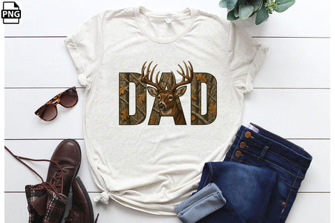 Deer Hunting Dad Father's Day PNG Printable File Sublimation Creativedesigntee 