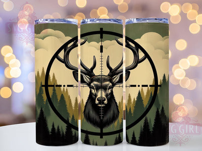Deer Hunting Forest 20oz Tumbler, Forest Animal, Seamless Pattern, Outdoor Theme, 20oz Sublimation, PNG Design, Rustic Gift Sublimation SvggirlplusArt 