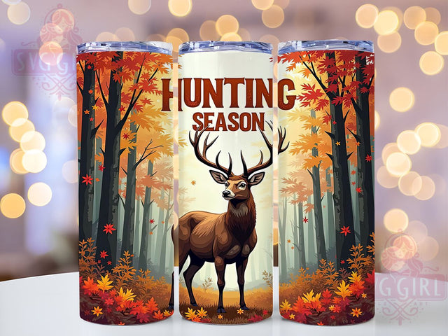 Deer Hunting Season 20oz Tumbler, Hunting Season Tumbler, Fall Forest Tumbler, Sublimation Wrap, 20oz Tumbler, Outdoor Decor, Wildlife Gift Sublimation SvggirlplusArt 