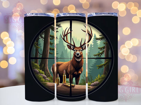 Deer Hunting Tumbler, Forest Animal Design, 20oz Tumbler Wrap, Hunting Gift, Wildlife Decor, Outdoor Enthusiast Gift, Sublimation Drinkware Sublimation SvggirlplusArt 