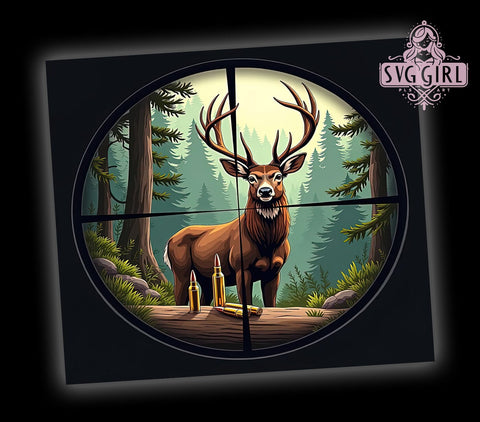 Deer Hunting Tumbler, Forest Animal Design, 20oz Tumbler Wrap, Hunting Gift, Wildlife Decor, Outdoor Enthusiast Gift, Sublimation Drinkware Sublimation SvggirlplusArt 