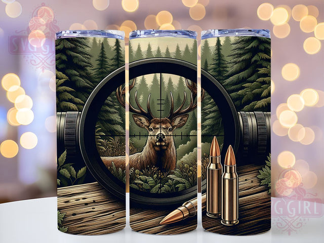 Deer Hunting Tumbler, Forest Animal Design, 20oz Tumbler Wrap, Hunting Gift, Wildlife Decor, Outdoor Enthusiast Gift, Sublimation Drinkware Sublimation SvggirlplusArt 