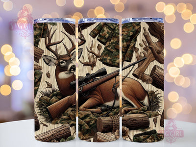 Deer Hunting Tumbler wrap Camo Camouflage Deer Wood Hunting Wrap Hunting tumbler 20oz skinny tumbler sublimation Wrap Download PNG Sublimation SvggirlplusArt 