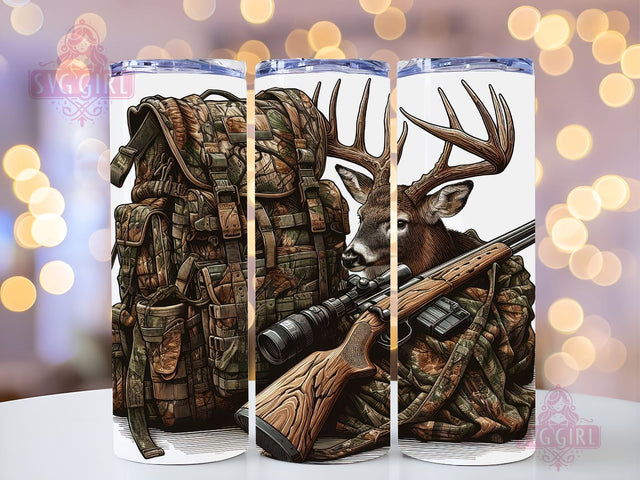 Deer Hunting Tumbler wrap Camo Camouflage Deer Wood Hunting Wrap Hunting tumbler 20oz skinny tumbler sublimation Wrap Download PNG Sublimation SvggirlplusArt 