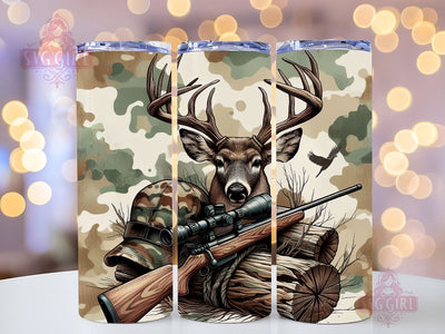 Deer Hunting Tumbler wrap Camo Camouflage Deer Wood Hunting Wrap Hunting tumbler 20oz skinny tumbler sublimation Wrap Download PNG Sublimation SvggirlplusArt 