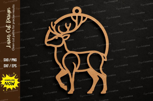 Deer Ornament SVG Laser Cut Svg Design SVG Regulrcrative 
