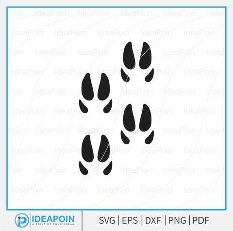 Deer paws svg, Animal Tracks svg, Deer Hoof Print Svg, Deer Hoof Print Png, Animal Paw Svg Files, Deer Footprint Svg, Paw Clipart SVG Dinvect 