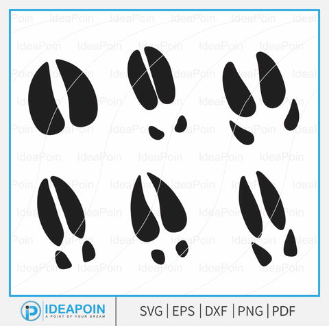 Deer paws svg, Animal Tracks svg, Deer Hoof Print Svg, Deer Hoof Print Png, Animal Paw Svg Files, Deer Footprint Svg, Paw Clipart SVG Dinvect 