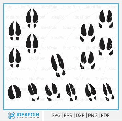 Deer paws svg, Animal Tracks svg, Deer Hoof Print Svg, Deer Hoof Print Png, Animal Paw Svg Files, Deer Footprint Svg, Paw Clipart SVG Dinvect 