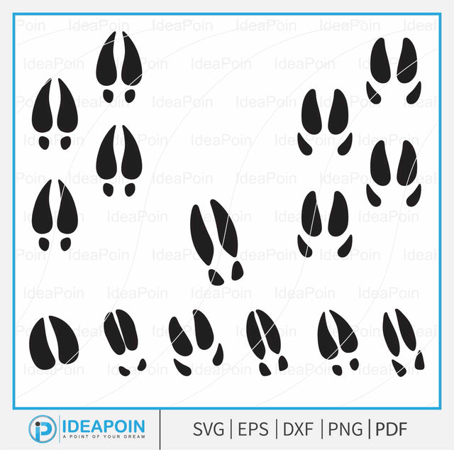 Deer paws svg, Animal Tracks svg, Deer Hoof Print Svg, Deer Hoof Print Png, Animal Paw Svg Files, Deer Footprint Svg, Paw Clipart SVG Dinvect 