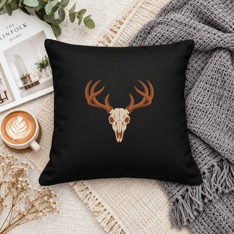 Deer Skull Antlers Embroidery Design – Rustic Buck Skull Hunting Wildlife Machine Embroidery File Embroidery/Applique DESIGNS PatternFeed8 