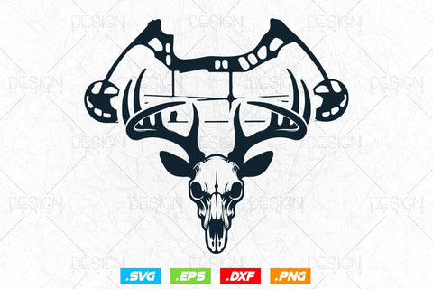 Deer Skull Compound Bow Hunting Svg Png, Fathers Day svg, Deer Hunting Svg, Hunting Gifts, Hunting Season Svg, Svg Files For Cricut SVG DesignDestine 