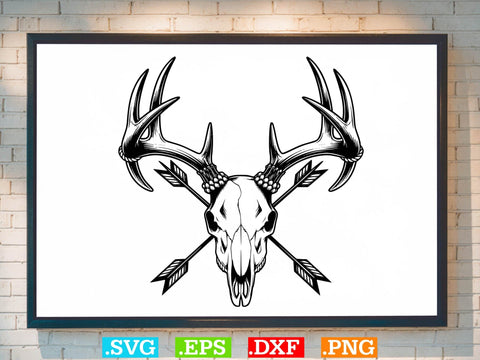 Deer Skull Hunting SVG Bundle, Animal Skull SVG, Hunting Season SVG SVG Creativeart88 